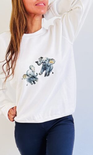 Alochill White Sweater 100% Cotton
